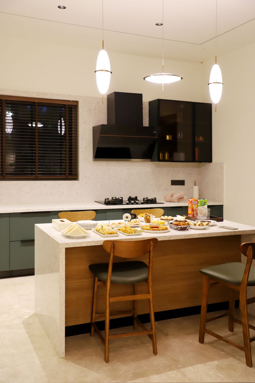 Open plan kitchen and dining area for family gathering